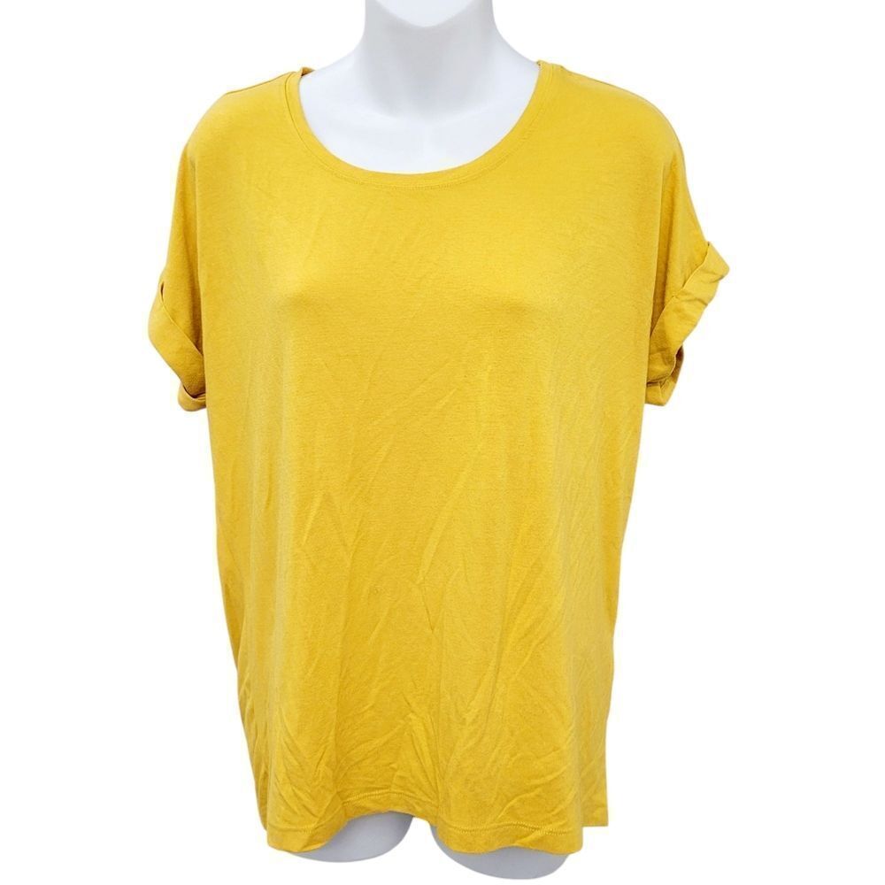 2/$20 ONLY Plain Yellow Top Blouse Size: M